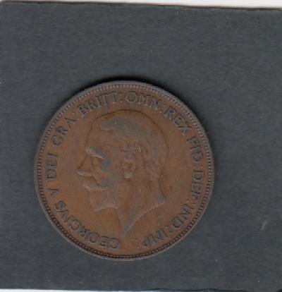 Beschrijving: 1 Penny  GEORGIUS V  